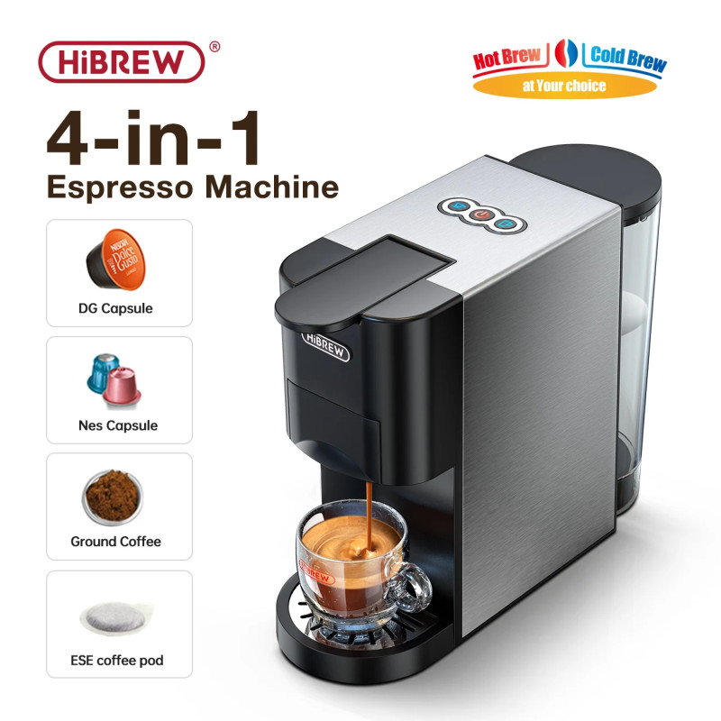 Macchina da caffè HIBREW 5 in 1: espresso, latte e altro ancora!